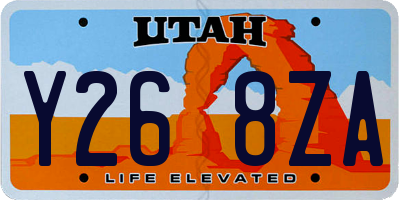 UT license plate Y268ZA