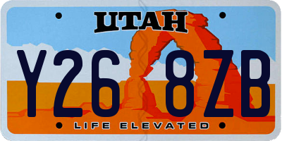 UT license plate Y268ZB