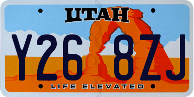 UT license plate Y268ZJ