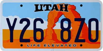 UT license plate Y268ZO