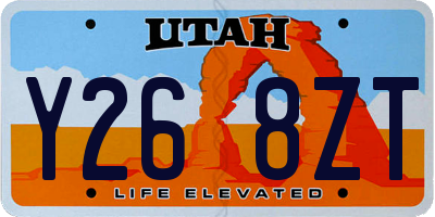 UT license plate Y268ZT