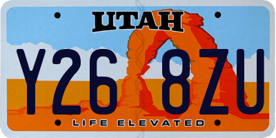 UT license plate Y268ZU