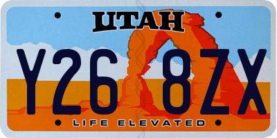 UT license plate Y268ZX