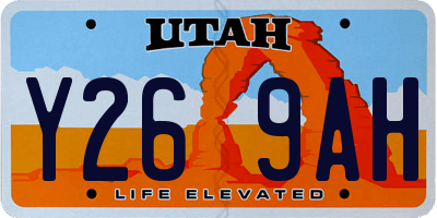 UT license plate Y269AH