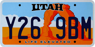 UT license plate Y269BM