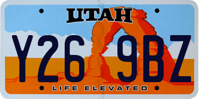 UT license plate Y269BZ