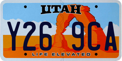 UT license plate Y269CA
