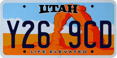 UT license plate Y269CD