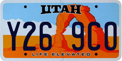 UT license plate Y269CO