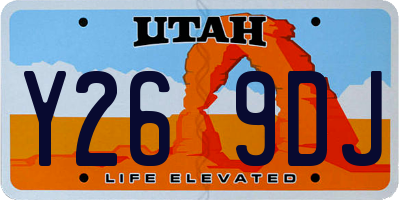 UT license plate Y269DJ