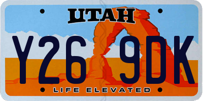 UT license plate Y269DK
