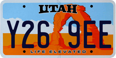 UT license plate Y269EE