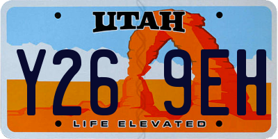 UT license plate Y269EH