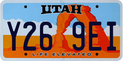 UT license plate Y269EI