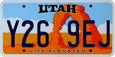 UT license plate Y269EJ
