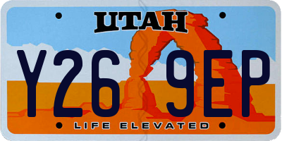 UT license plate Y269EP