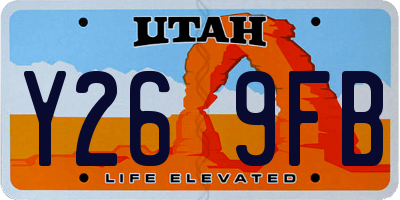 UT license plate Y269FB