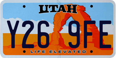 UT license plate Y269FE