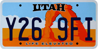 UT license plate Y269FI