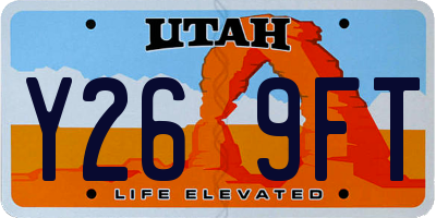 UT license plate Y269FT