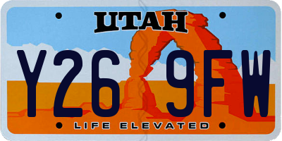 UT license plate Y269FW