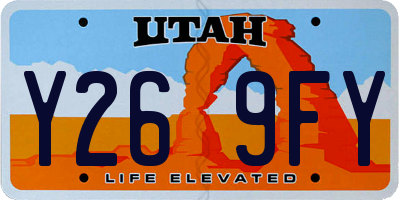 UT license plate Y269FY