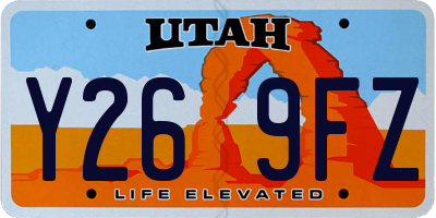 UT license plate Y269FZ