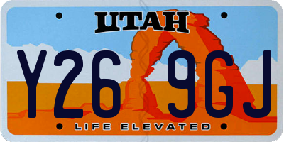 UT license plate Y269GJ