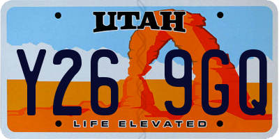 UT license plate Y269GQ