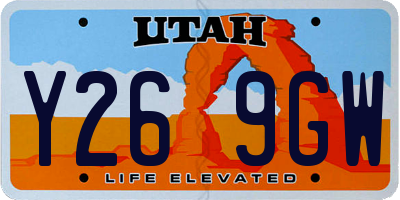 UT license plate Y269GW