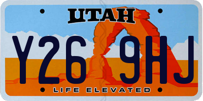 UT license plate Y269HJ