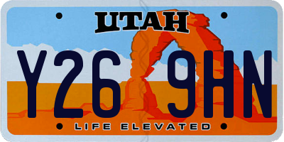 UT license plate Y269HN