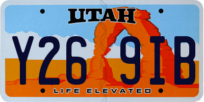 UT license plate Y269IB
