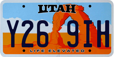 UT license plate Y269IH