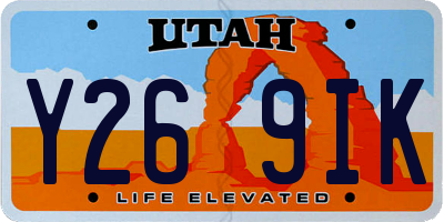 UT license plate Y269IK