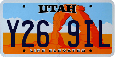 UT license plate Y269IL