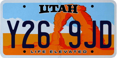 UT license plate Y269JD