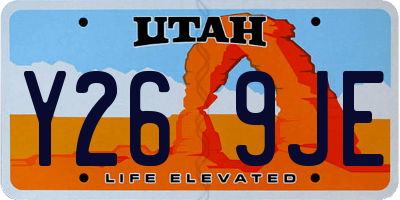 UT license plate Y269JE