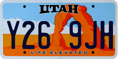 UT license plate Y269JH