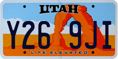 UT license plate Y269JI