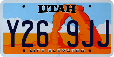 UT license plate Y269JJ