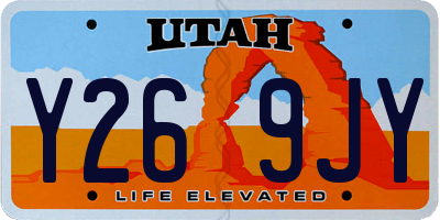 UT license plate Y269JY