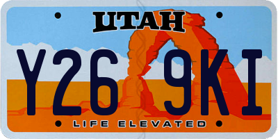 UT license plate Y269KI