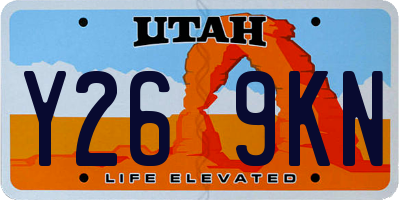 UT license plate Y269KN