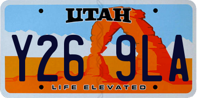 UT license plate Y269LA