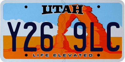 UT license plate Y269LC