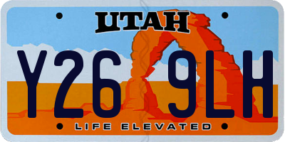 UT license plate Y269LH