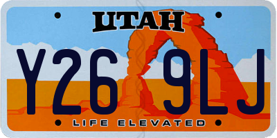 UT license plate Y269LJ