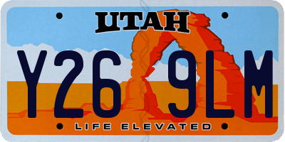 UT license plate Y269LM