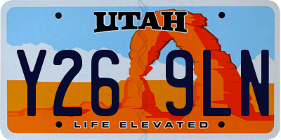 UT license plate Y269LN